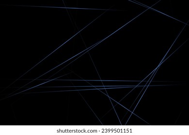 Abstract black with blue lines, triangles background modern design. Vector illustration EPS 10.