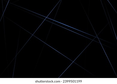 Resumen negro con líneas azules, triángulos de fondo diseño moderno. Ilustración del vector EPS 10.