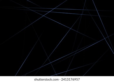 Abstract black with blue lines, triangles background modern design. Vector illustration EPS 10.