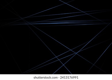 Resumen negro con líneas azules, triángulos de fondo diseño moderno. Ilustración del vector EPS 10.
