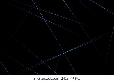 Abstract black with blue lines, triangles background modern design. Vector illustration EPS 10.