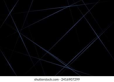 Abstract black with blue lines, triangles background modern design. Vector illustration EPS 10.