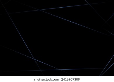 Abstract black with blue lines, triangles background modern design. Vector illustration EPS 10.