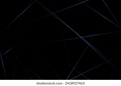 Abstract black with blue lines, triangles background modern design. Vector illustration EPS 10.