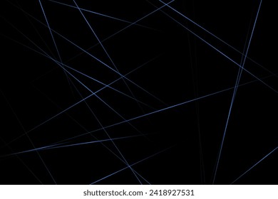 Resumen negro con líneas azules, triángulos de fondo diseño moderno. Ilustración del vector EPS 10.