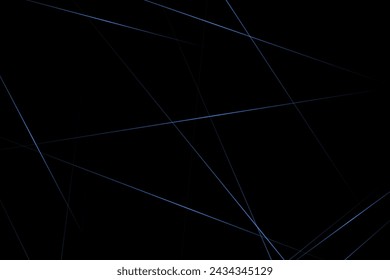 Abstract black with blue lines, triangles background modern design. Vector illustration EPS 10.