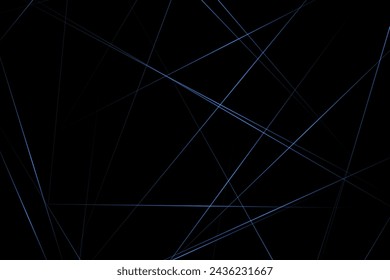 Abstraktes Schwarz mit blauen Linien, Dreiecke Hintergrund Modernes Design. Vektorabbildung EPS 10.