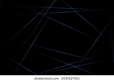 Negro abstracto con líneas azules, triángulos de fondo diseño moderno. Ilustración vectorial EPS 10.