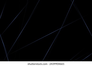 Negro abstracto con líneas azules, triángulos de fondo diseño moderno. Ilustración vectorial EPS 10.