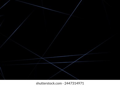 Abstractas negro con líneas azules, triángulos de fondo diseño moderno. Ilustración vectorial EPS 10.