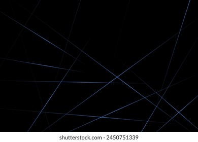 Abstract black with blue lines, triangles background modern design. Vector illustration EPS 10.