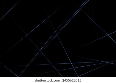 Abstract black with blue lines, triangles background modern design. Vector illustration EPS 10.