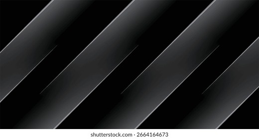 Abstract black with blue lines, triangles background modern design. Vector illustration 