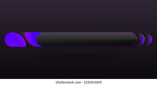 Abstract black with blue lower third title banner for screen broadcast