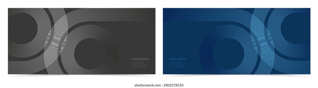 abstract black blue stripe line, geometric circle texture background, futuristic technology set, retro styled concept