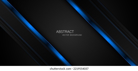 Abstract black and blue stripes and free space for design. modern technology innovation concept background
