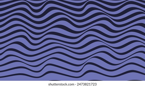 Ilustración vectorial abstracta de la línea de onda azul negro