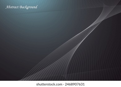 Abstract black and bluish color geometric background concept. Lined design background. Modern and simple radial pattern