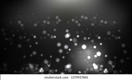 Abstract Black Blurred Bokeh Background Illustration
