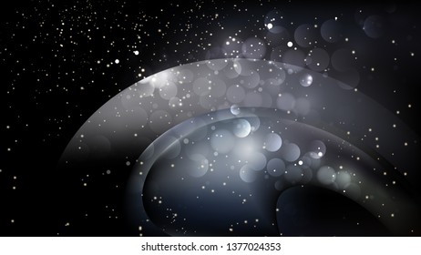Abstract Black Blurred Lights Background Vector