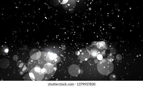 Abstract Black Bokeh Lights Background Illustrator