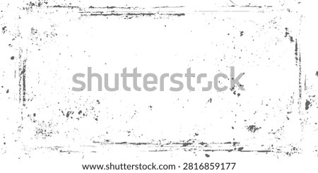 Abstract black border grunge texture overlay vintage and distressed scratched effect with black small particles	