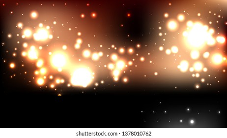 Abstract Black and Brown Blur Lights Background Vector