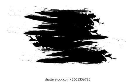 Abstract black brush grunge background. Place for text. Suitable for wallpapers, presentations, banners, etc.