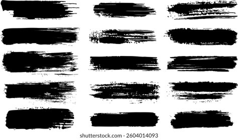 Abstract black brush brush marks, Chinese, Japanese, Korean, calligraphy brush strokes, hand drawn style black and white brush marks texture, rough gouache paint brushes