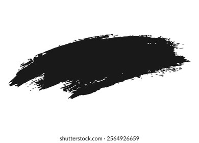 Abstract Black Brush Stroke on White Background