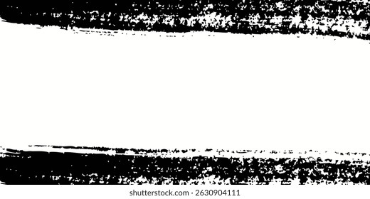 Abstract Black Brush Stroke on White Background
