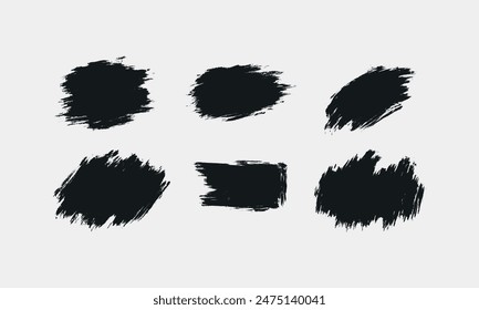 Conjunto de trazos de pincel negro Abstractas