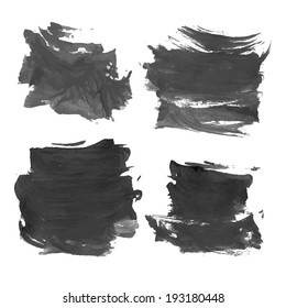 Abstract black brush strokes 