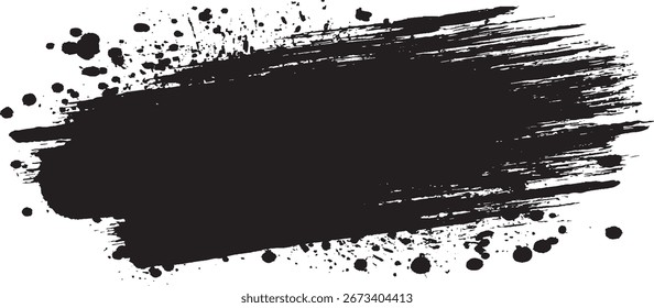 Abstract black brush strokes on white background design texture. Vector grunge brush strokes texture Vector scratches rough white background brush