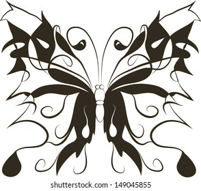 abstract black butterfly