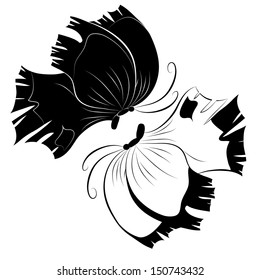 abstract black butterfly 
