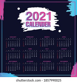 abstract black calender 2021 gradient 