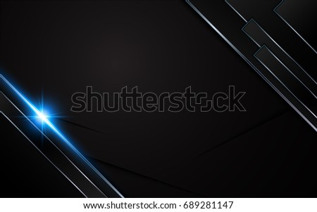 abstract black carbon metal frame concept template background