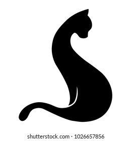 abstract black cat logo