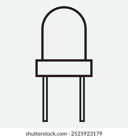 abstrakter schwarzer Stuhl, Symbolvektor. flacher Stil Stuhl Symbol Vektor auf weißem Hintergrund.