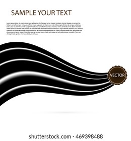 Abstract black chocolate background , brown abstract satinon white Vector illustration