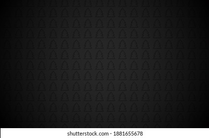 Resumen Fondo negro de árbol de Navidad. Patrón de Navidad. Fondo fresco oscuro. Ilustración vectorial.