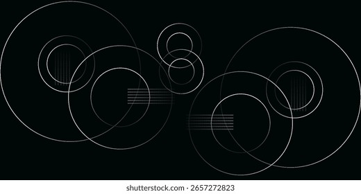 abstrato fundo círculo preto, semicírculo, design vetorial. modelo para cartaz, banner, brochura, cartão, folheto, capa do livro, papel de parede, web, fundo