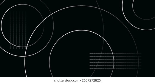 abstrato fundo círculo preto, semicírculo, design vetorial. modelo para cartaz, banner, brochura, cartão, folheto, capa do livro, papel de parede, web, fundo