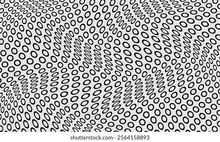 abstract black circle dot wave pattern on grey.