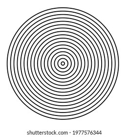 Abstract black circle as  circle lines on white as background. Vector