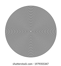 Abstract black circle as  circle lines on white as background. Vector