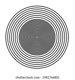 Abstract black circle as  circle lines on white as background. Vector