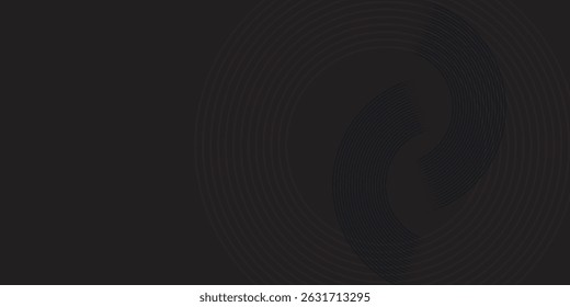 Abstract black circle lines on white background. Geometric stripe line art design.modern trendy