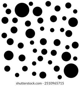 Abstract black circle pattern seamless background
